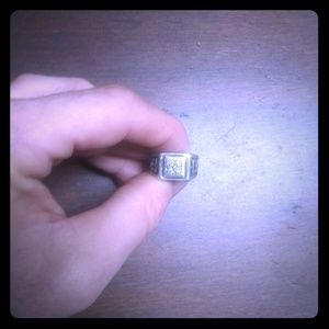 Mens diamond pinky ring